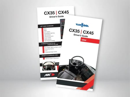 ABC Companies’ Van Hool CX35 and CX45 Motorcoach Driver’s Guide for 2023 and newer models