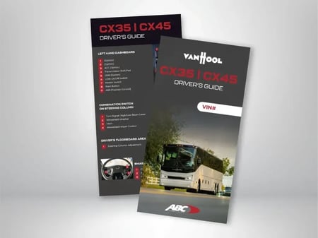 ABC Companies’ Van Hool CX35 and CX45 Motorcoach Driver’s Guide for 2026 and newer models