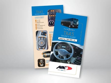 ABC Companies’ Van Hool TX45 Motorcoach Driver’s Guide beginning with VIN 41295