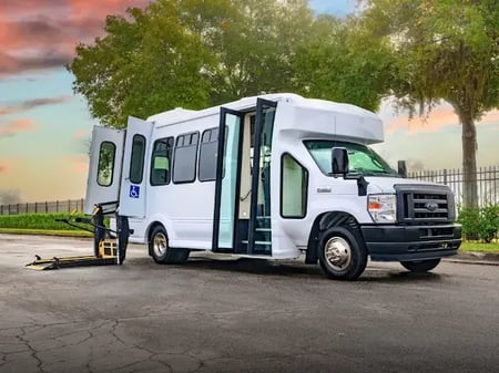 Turtle Top Odyssey wheelchair-accessible shuttle bus on a Ford E-450 chassis
